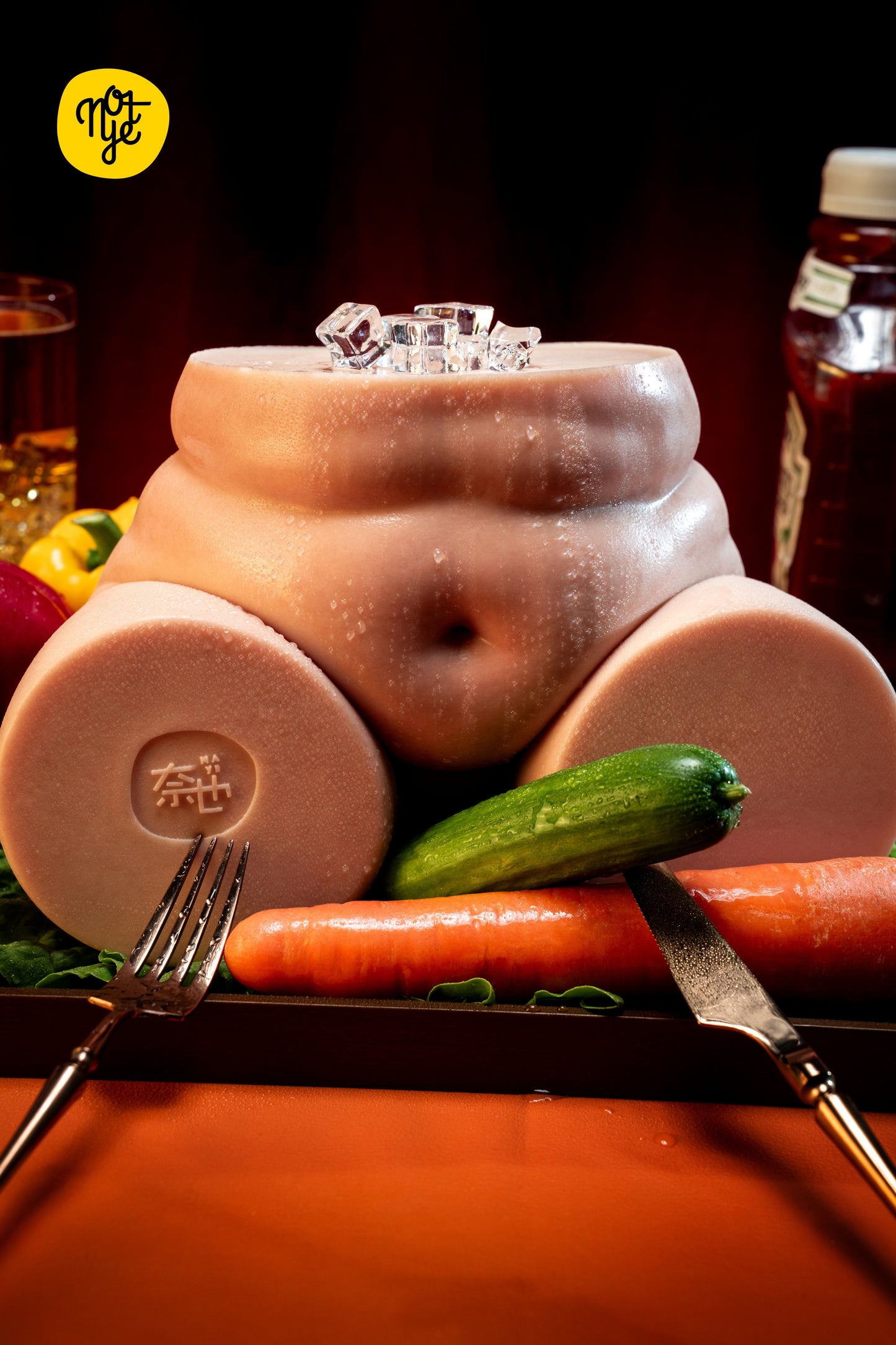 NOT YE! S10 Fat Butt 11LB Realistic Silicone Torso Butt Male Masturbator Fair Skin Big Butt with thighs