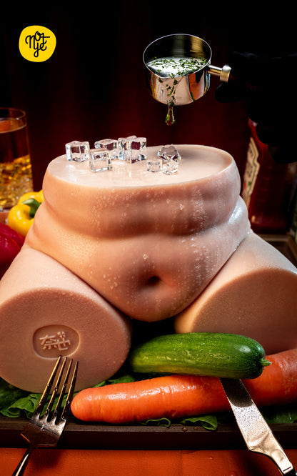NOT YE! S10 Fat Butt 11LB Realistic Silicone Torso Butt Male Masturbator Fair Skin Big Butt with thighs