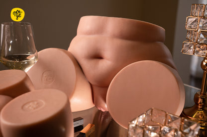 NOT YE! S32 Fat Butt 35.3LB Realistic Silicone Torso Butt Male Masturbator Fair Skin Big Butt with thighs